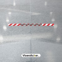 1,5 meter lijn gestreept rood-wit 150 x 7,5 cm (min. 4 stuks)